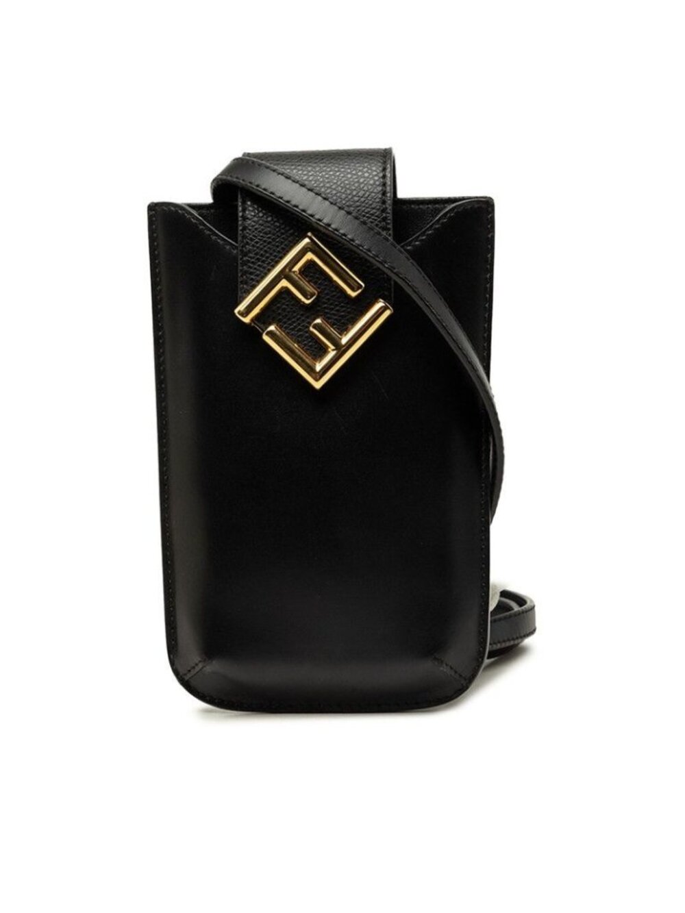 Fendi FF Diamond Phone Pouch FF Logo Smartphone Holder Pochette Shoulder Bag